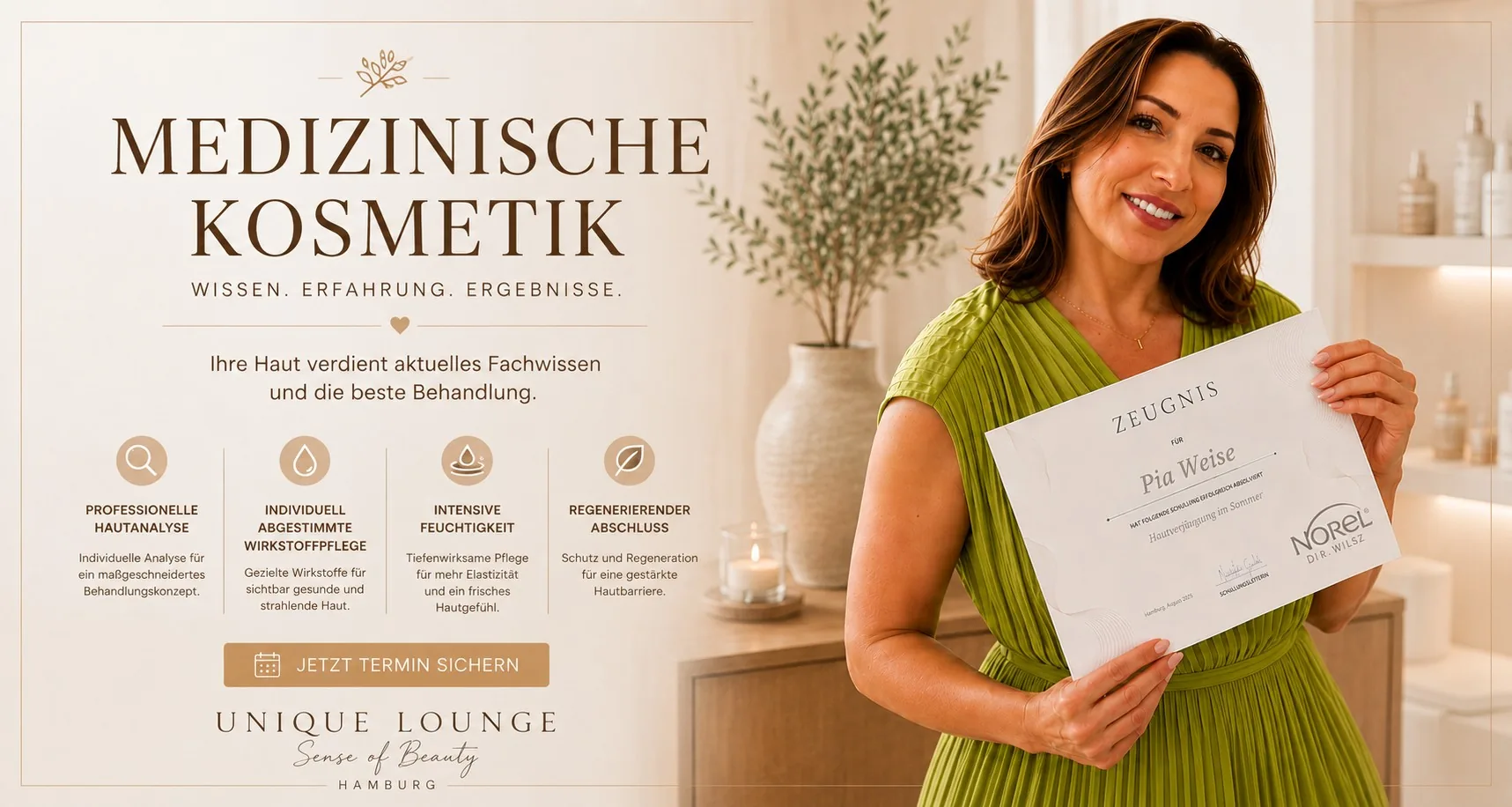 Medizinische Kosmetik – Skin Renewal, Pia Weise, Unique Lounge Hamburg-Eppendorf